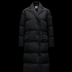 2022 Moncler Lampsane Parka Lang Jakke Dame Dunfrakke Vinterjakke Sort