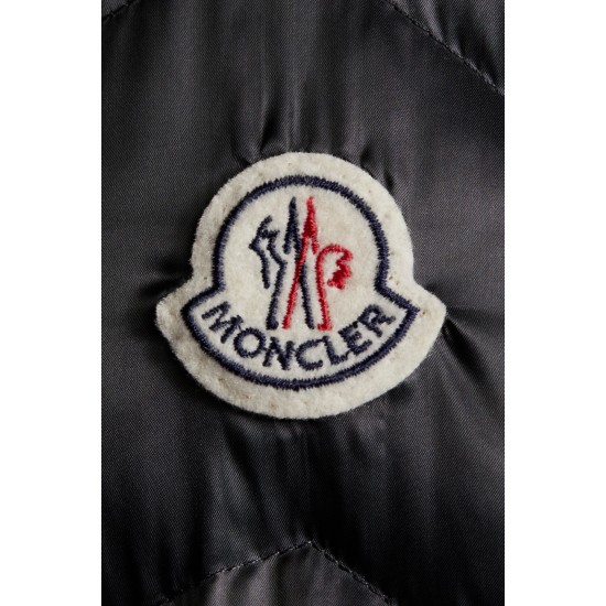 2022 Moncler Leersie Parka Fur Collar Lang Jakke Dame Dunfrakke Vinterjakke Dark Grå