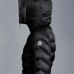 2022 Moncler Leersie Parka Fur Collar Lang Jakke Dame Dunfrakke Vinterjakke Dark Grå