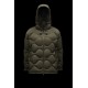 2022 Moncler Lepturus Parka Kort Jakke Dame Fur Hætte Collar Dunfrakke Vinterjakke Army Grøn