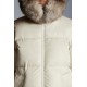 2022 Moncler Marrionnier Parka Hætte Lang Jakke Dame Dunfrakke Vinterjakke Silk hvid