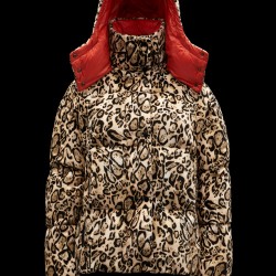 2022 Moncler Parana Kort Jakke Dame Dunfrakke Vinterjakke Animal Print