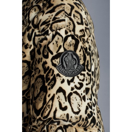 2022 Moncler Parana Kort Jakke Dame Dunfrakke Vinterjakke Animal Print