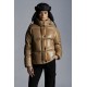 2022 Moncler Parana Kort Jakke Dame Dunfrakke Vinterjakke Natural Camel Beige