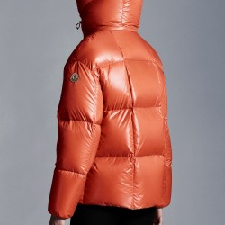 2022 Moncler Parana Kort Jakke Dame Dunfrakke Vinterjakke Orange