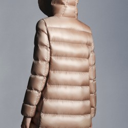 2022 Moncler Suyen Parka Lang Jakke Dame Dunfrakke Vinterjakke Blush Pink