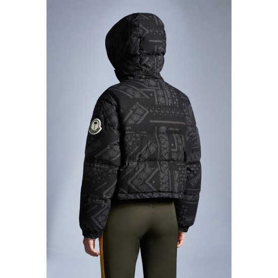 8 MONCLER PALM ANGELS Casmalia Kort Jakke Dame Dunfrakke Vinterjakke Sort