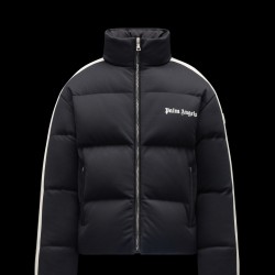 8 MONCLER PALM ANGELS Rodman Kort Jakke Dame Dunfrakke Vinterjakke Sort