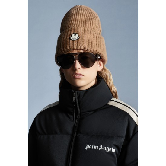 8 MONCLER PALM ANGELS Rodman Kort Jakke Dame Dunfrakke Vinterjakke Sort