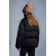 8 MONCLER PALM ANGELS Rodman Kort Jakke Dame Dunfrakke Vinterjakke Sort