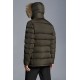 MONCLER Cluny Lang Jakke Herrer Hætte Dunfrakke vinterjakker Dark Army Grøn