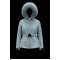 Moncler GRENOBLE Nylon Street Style Plain Nylon Jacket Logo Dame Ski Jakkes With Fur Collar Minit Grøn