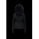 Moncler GRENOBLE Kort Nylon Street Style Plain Ski Jakkes With Fur Collar Sort