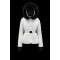 Moncler GRENOBLE Kort Nylon Street Style Plain Ski Jakkes With Fur Collar hvid