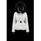 Moncler GRENOBLE Kort Nylon Street Style Plain Ski Jakkes With Fur Collar hvid