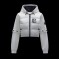 Moncler GRENOBLE Dame Jakkes Kort Casual Style Nylon Lang Sleeves Plain Logo Cropped hvid