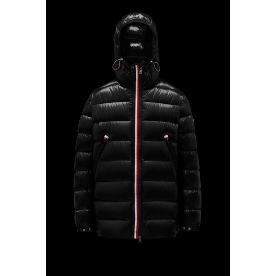 2022 Moncler Courcillon Shiny Hætte Jacket Casual Kort Dunjakker Herrer Dunfrakke Vinter overtøj Sort