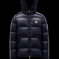 2022 Moncler Dincer Hætte Jacket Casual Kort Dunjakker Herrer Dunfrakke Vinter overtøj Natteblå