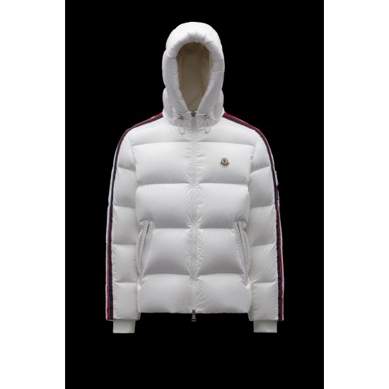 2022 Moncler Dincer Hætte Jacket Casual Kort Dunjakker Herrer Dunfrakke Vinter overtøj Off hvid