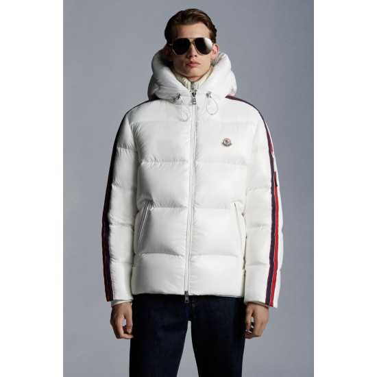 2022 Moncler Dincer Hætte Jacket Casual Kort Dunjakker Herrer Dunfrakke Vinter overtøj Off hvid