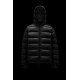 2022 Moncler Gebroulaz Padded Leather Puffer Jackets Kort Dunjakke Herrer Dunfrakke Vinter overtøj Sort