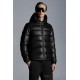 2022 Moncler Gebroulaz Padded Leather Puffer Jackets Kort Dunjakke Herrer Dunfrakke Vinter overtøj Sort