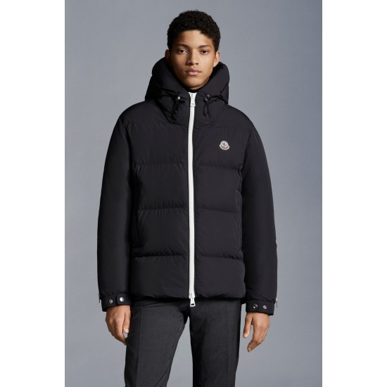 2022 Moncler Idil Hætte Jacket Casual Kort Dunjakker Herrer Dunfrakke Vinter overtøj Sort