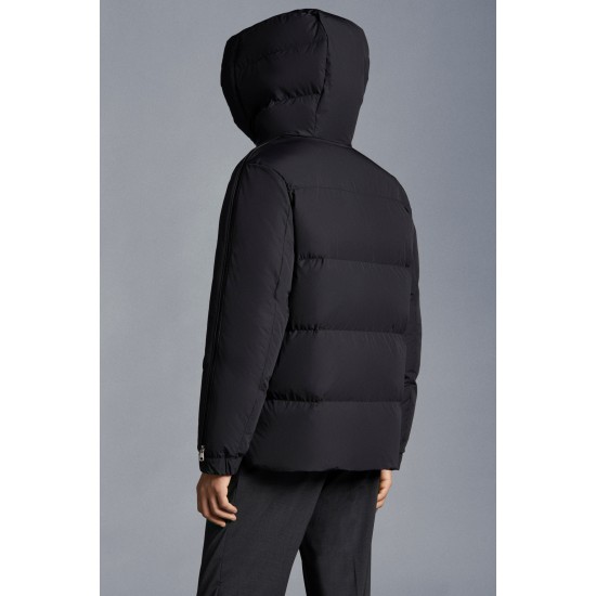 2022 Moncler Idil Hætte Jacket Casual Kort Dunjakker Herrer Dunfrakke Vinter overtøj Sort