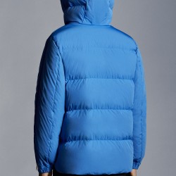 2022 Moncler Idil Hætte Jacket Casual Kort Dunjakker Herrer Dunfrakke Vinter overtøj Sky Blå