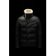 2022 Moncler Leo Dunjakke Herrer Motorcycle Jacket Vinter Kort Coat Sort