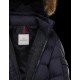 2022 Moncler Marque Kort Dunjakke Herrer Vinter Fur Hætte Puffer Dunfrakke Overtøj Natteblå