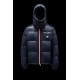 2022 Moncler Montbeliard Outdoor Kort Dunjakke Herrer Vinter Hætte Puffer Dunfrakke Overtøj Natteblå