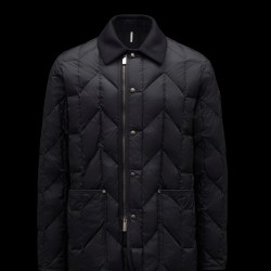 2022 Moncler Moreau Casual Kort Dunjakke Herrer Dunfrakke Zip Up Vinter overtøj Sort