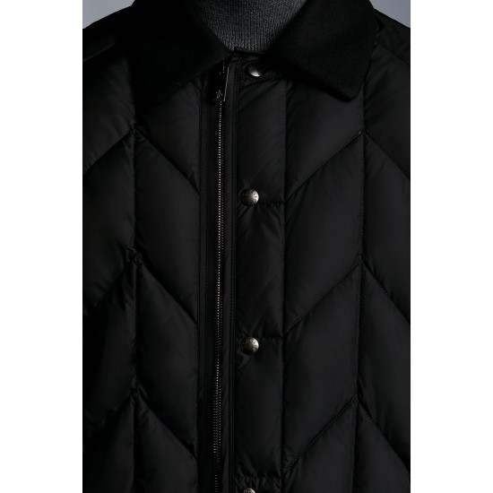 2022 Moncler Moreau Casual Kort Dunjakke Herrer Dunfrakke Zip Up Vinter overtøj Sort