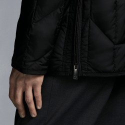 2022 Moncler Moreau Casual Kort Dunjakke Herrer Dunfrakke Zip Up Vinter overtøj Sort