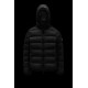 2022 Moncler Myosotis Kort Dunjakke Hætte Herrer Dunfrakke Zip Up Vinter overtøj Sort