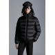 2022 Moncler Myosotis Kort Dunjakke Hætte Herrer Dunfrakke Zip Up Vinter overtøj Sort