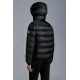 2022 Moncler Myosotis Kort Dunjakke Hætte Herrer Dunfrakke Zip Up Vinter overtøj Sort