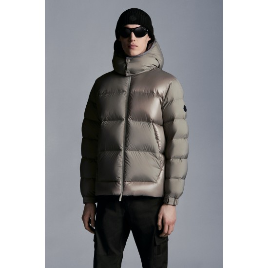 2022 Moncler Pallardy Casual Kort Dunjakke Herrer Puffer Dunfrakke Hætte Zip Up Vinter overtøj Beige