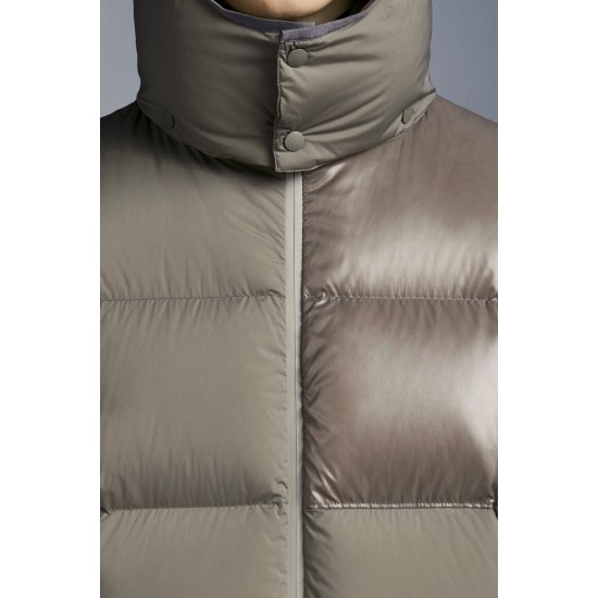 2022 Moncler Pallardy Casual Kort Dunjakke Herrer Puffer Dunfrakke Hætte Zip Up Vinter overtøj Beige