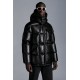 2022 Moncler Promio Leather Jacket Casual Kort Dunjakker Herrer Dunfrakke Vinter overtøj Sort