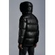 2022 Moncler Promio Leather Jacket Casual Kort Dunjakker Herrer Dunfrakke Vinter overtøj Sort