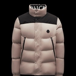 2022 Moncler Timsit Kort Dunjakker Herrer Dunfrakke Vinter overtøj Almond Beige Lyserød