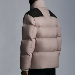 2022 Moncler Timsit Kort Dunjakker Herrer Dunfrakke Vinter overtøj Almond Beige Lyserød