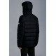 2022 Moncler Vabb Kort Dunjakke Herrer Zip Up Hætte Dunfrakke Natteblå