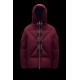 2022 Moncler Vercel Kort Dunjakke Herrer Zip Up Hætte Dunfrakke Burgundy Rød