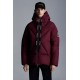 2022 Moncler Vercel Kort Dunjakke Herrer Zip Up Hætte Dunfrakke Burgundy Rød