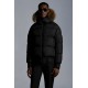 2022 Moncler Veyre Fur Hætte Jacket Casual Kort Purffer Dunjakker Herrer Dunfrakke Vinter overtøj Sort