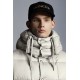 MONCLER Grimblat Kort Dunjakke Herrer Hætte Puffer Dunfrakke Vinter overtøj Ivory hvid