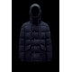 MONCLER Grimblat Kort Dunjakke Herrer Hætte Puffer Dunfrakke Vinter overtøj Natteblå